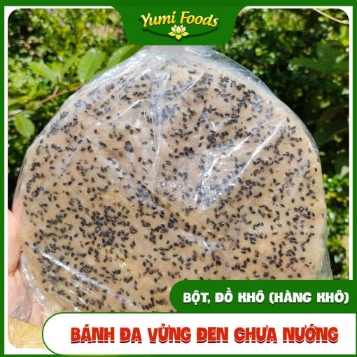 bánh đa, vừng đen, chưa nướng, yumifoods