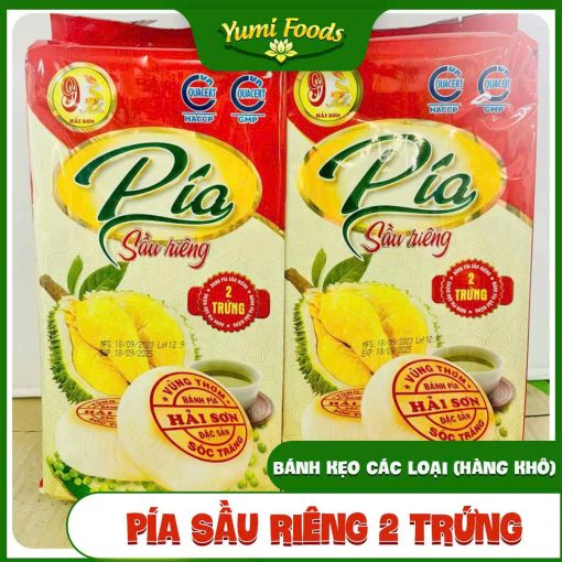 Bánh Pía Sầu Riêng, Đậu Xanh, 2 Trứng, Hải Sơn, 450g, yumifoods