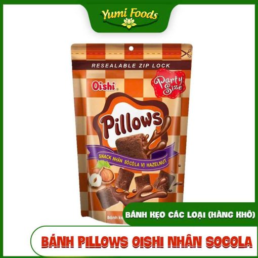 Bánh Pillows Oishi, Nhân Socola, 85G, yumifoods