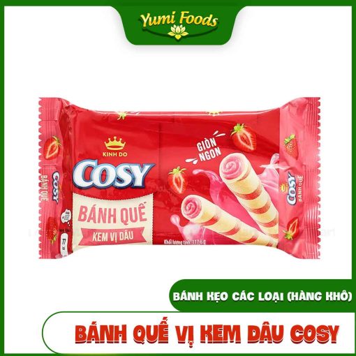 Bánh Quế, Vị Kem Dâu, Cosy, 117.6g, yumifoods