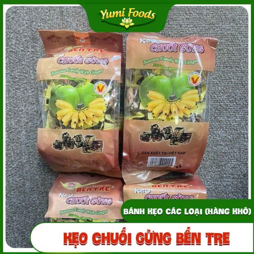 Kẹo Chuối Gừng, Bến Tre, 200g, yumifoods