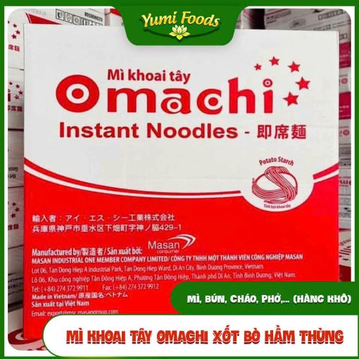 Mì Khoai Tây, Omachi, Xốt Bò Hầm, Thùng, yumifoods