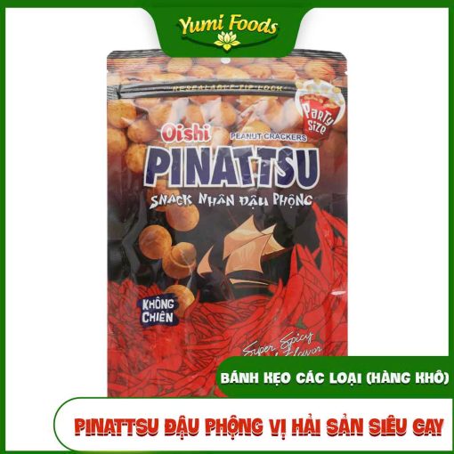 Snack Đậu Phộng, Vị Hải Sản Siêu Cay, Oishi Pinattsu, 85G yumifodos