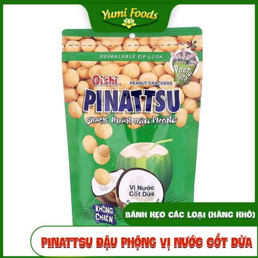 Snack Nhân Đậu Phộng, Vị Nước Cốt Dừa, Pinattsu Oishi, 85g, yumifoods