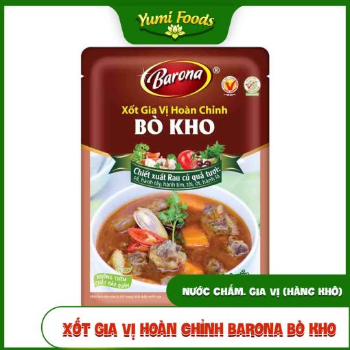 Xốt Gia Vị, Hoàn Chỉnh , Barona, Bò Kho, 80g, yumifoods