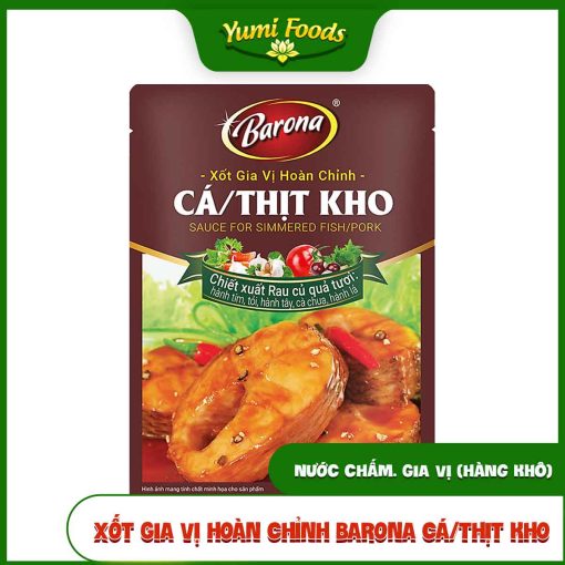 Xốt Gia Vị, Hoàn Chỉnh, Barona, Cá kho, Thịt Kho, 80g, yumifoods