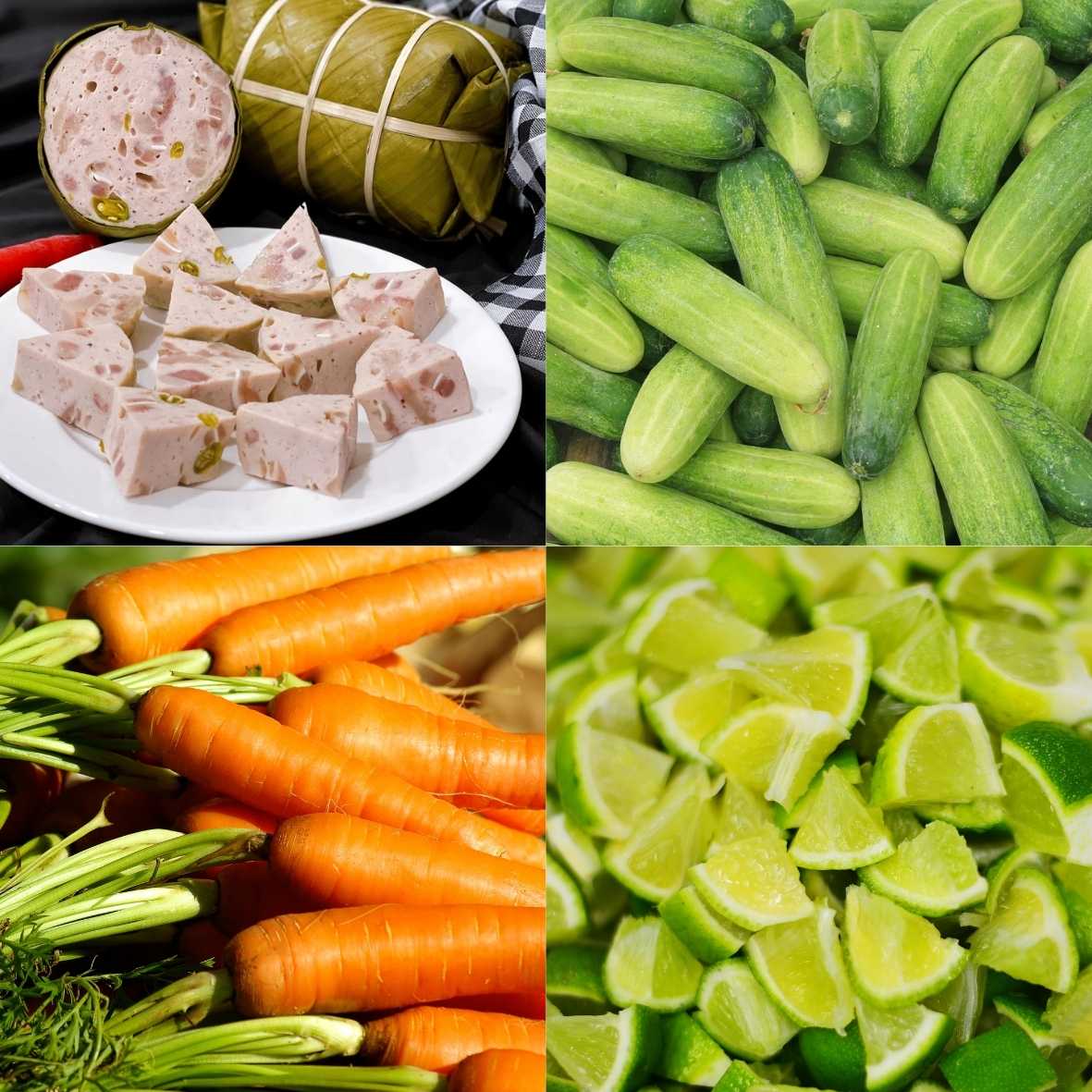  salad giò chả, salad chả lụa, gỏi chả lụa