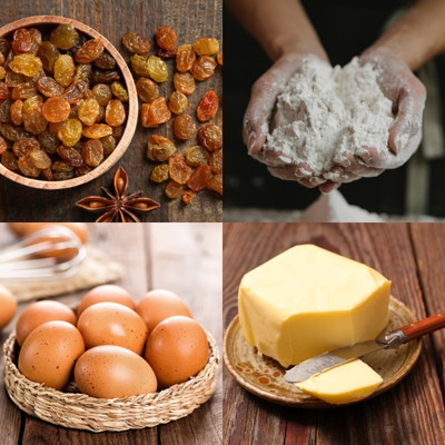 Công Thức Bánh Bông Lan Nho Khô Nồi Chiên Không Dầu Mềm Xốp